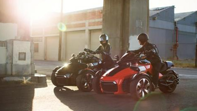 Picture of BRP's Can-Am Spyder F3 Roadster. 