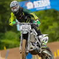 Tucker Hibbert on a motocross bike. 