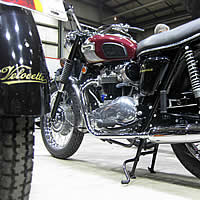 A Triumph Bonneville motorcycle. 