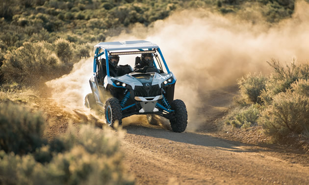 New 2016 Can-Am Maverick X ds 1000R Turbo side-by-side enters the sport UTV market. 