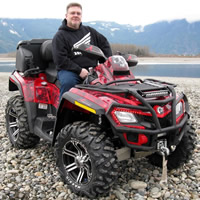 ATV parked beside Harrison lake, B.C. 