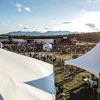 View of Hinton music fest