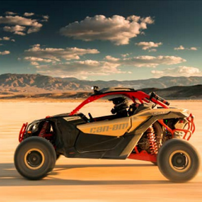 Picture of Can-Am Maverick X3 in desert setting. 