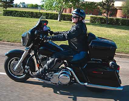 Renee Charbonneau on her bike