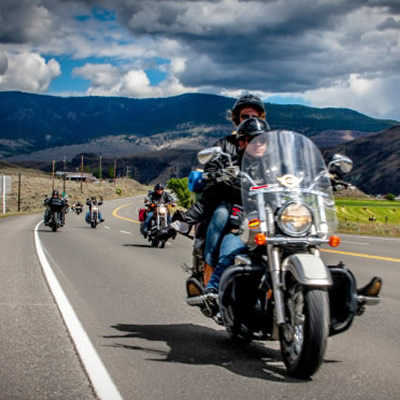 Riders participate in the Vintage Motorcycle Canyon Run