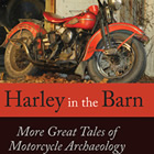 front cover of a book with a vintage motorcycle. 