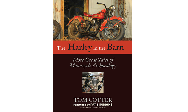 front cover of a book with a vintage motorcycle. 