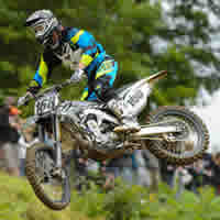 Tucker Hibbert flying high on a motocross bike. 