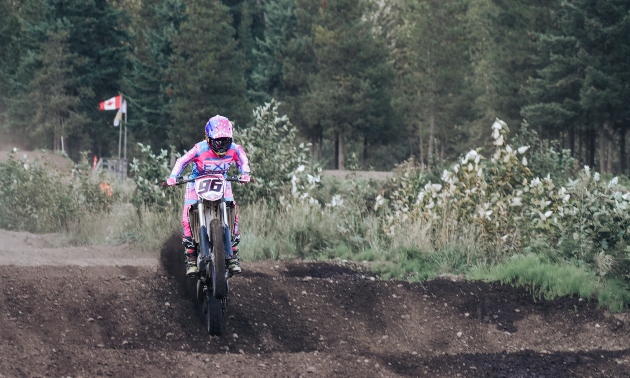 Lucia riding motocross