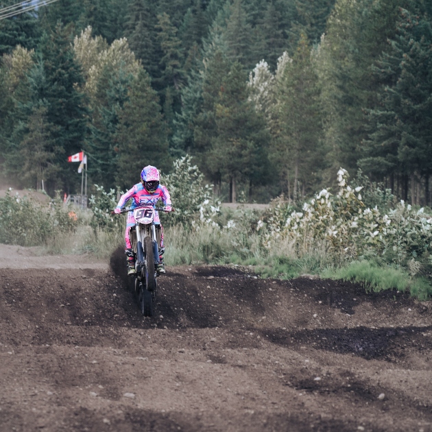 Lucia riding motocross