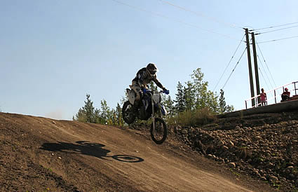 Dirt bike in the air