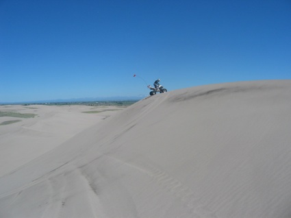 ATVer at the sand dunes in St. Anthony, Idaho