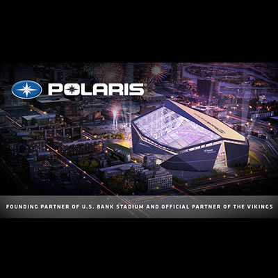 Ad showing the new U.S. Bank Stadium.