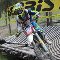 Ryan Linderman riding over the boardwalk at the Monkey Wrench race. 