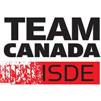 Red and black logo for Team Canada ISDE. 