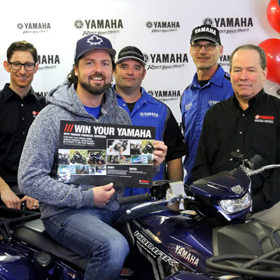 Kevin Higney, winner of the 'Win Your Yamaha' contest.