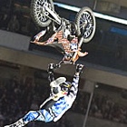 Motocross doing flip